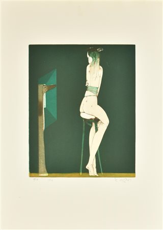 Giovanni Battista De Andreis NUDO FEMMINILE incisione su carta, battuta cm...