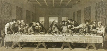 Raphael Morghen ULTIMA CENA incisione su rame, cm 52,5x94,5
