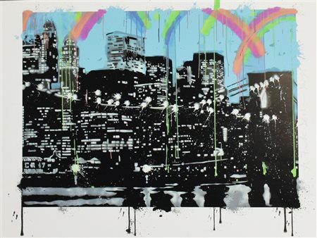 Frank Denota NEW YORK litografia su carta, cm 48x61, su foglio cm 50x70; es....