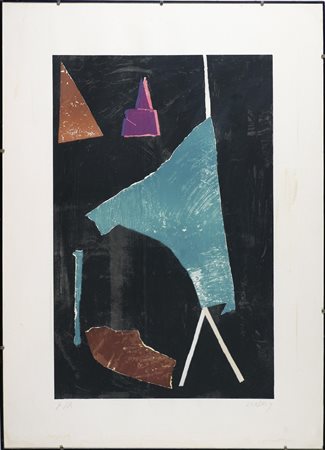 LANSKOY ANDRE' (1902 - 1976) Senza titolo. Litografia. Cm 64,00 x 88,00. P.A....