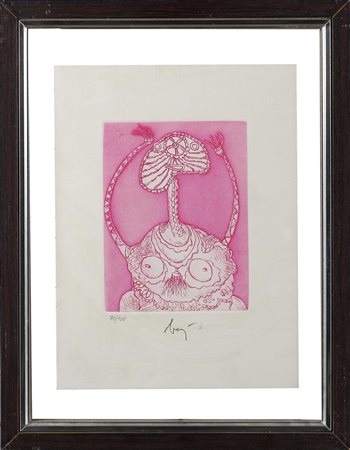 BAJ ENRICO (1924 - 2003) Senza titolo. Acquaforte. Cm 24,40 x 34,00. Tir....