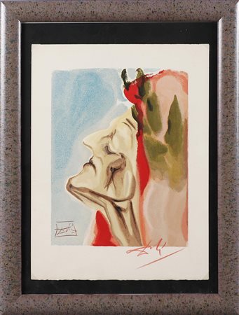 DALI' SALVADOR (1904 - 1989) Dante. Serigrafia. Cm 24,50 x 33,00. Firma ion...