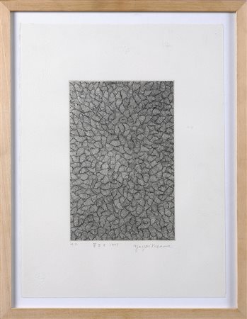 KUSAMA YAYOI (n. 1929) Senza titolo. 1995. Acquaforte. Cm 28,50 x 38,00. H.C....