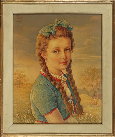 BORIS GEORGIEV (1888 - 1962) Ritratto di Nella. 1943. Olio e tempera su...