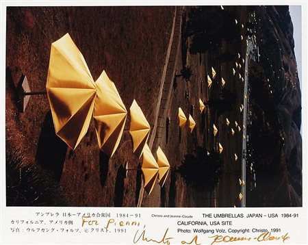 CHRISTO' (n. 1935) JEANNE-CLAUDE (1935 - 2009) The umbrellas. 1991....