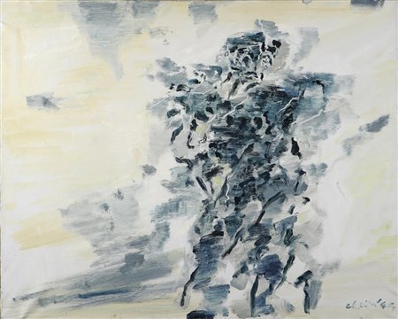 OLIVIERI CLAUDIO (n. 1934) Figura. 1964. Olio su tela . Cm 99,00 x 79,00....
