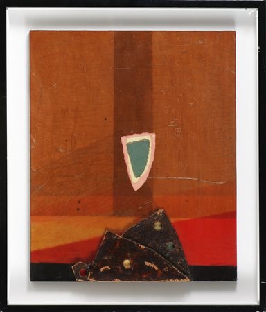 CRIPPA ROBERTO (1921 - 1972) Meteorite. 1970. Tecnica mista su tavola. Cm...