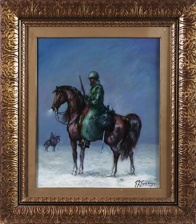 GONZAGA GIOVAN FRANCESCO (1921 - 2007) Le sentinelle di Savoia. Fronte Russo...