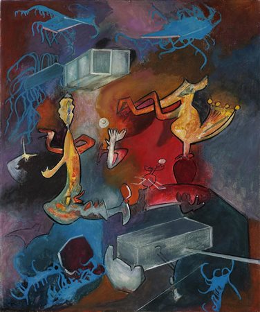 MATTA SEBASTIAN (1911 - 2002) Tropete Vino Vino Venus. 1979. Olio su tela ....