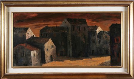 BERGOMI GIACOMO (1923 - 2003) Senza titolo. Olio su tela. Cm 120,00 x 60,00....
