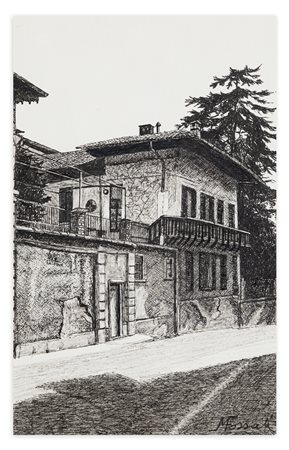 MARIO FOSSATI (1918-1999) - Rancate. Villa con Balcone, 1988