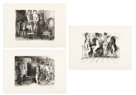 SALVATORE FIUME (1915-1997) - Lotto unico composto da 3 opere grafiche