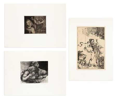 GIOVANNI GROMO (1929) - Lotto unico composto da 3 opere grafiche