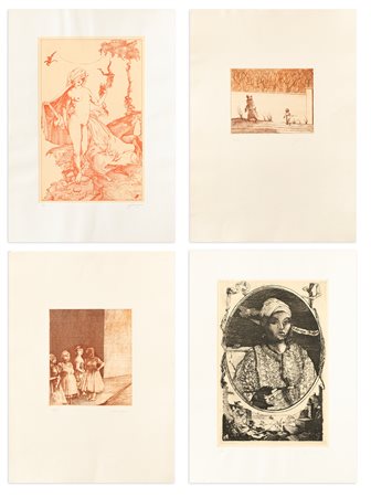 GIOVANNI GROMO (1929) - Lotto unico composto da 4 opere grafiche
