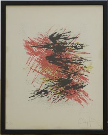 Wifredo Lam "Senza titolo" 
litografia a colori
cm 37x29,5
numerata 50/100 e fir