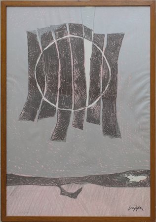 Roberto Crippa "Senza titolo" 
litografia a colori
cm 99,5x68
numerata 157/200 e