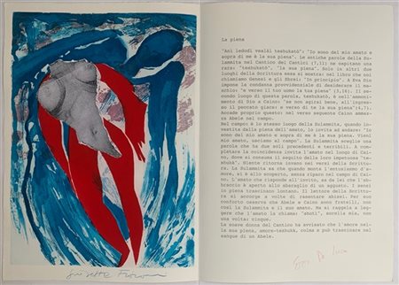 Giosetta Fioroni "La piena" 1994
acquaforte e collage, stampata su foglio doppio