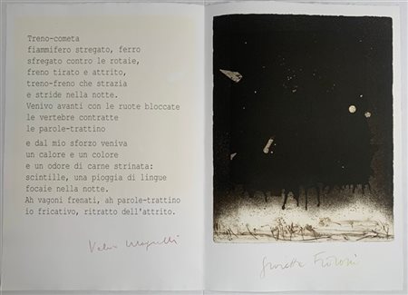 Giosetta Fioroni "Treno - Cometa" 1991
acquatinta e puntasecca, stampata su fogl