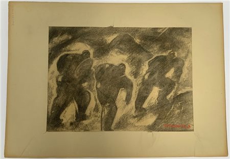 Giandante X Lotto composto da diciassette disegni a matita su carta, di cui dodi