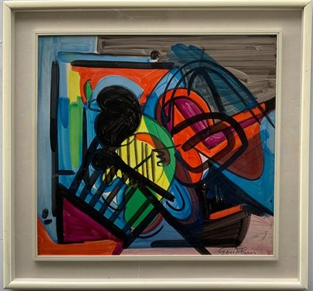 Aldo Gentilini "Senza titolo" 
tempera su carta
cm 66x70
firmato in basso a dest