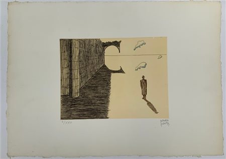 Maurice Henry "Senza titolo" 
acquaforte - acquatinta a colori
(lastra cm 24x31,