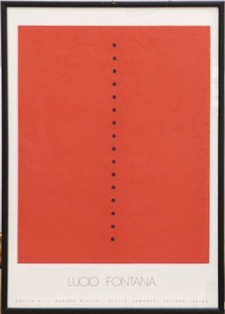 Manifesto serigrafico realizzato per la Galleria il Quadro, Biella con un'opera