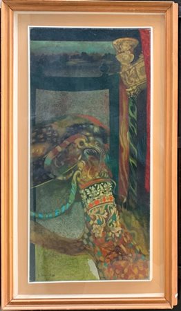 Guido Biasi "Portrait presumé de borges" 1967
olio su tela
cm 100x50
firmato e d