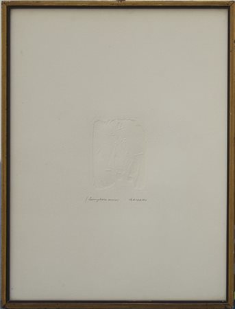 Ezio Gribaudo "Senza titolo" 
calcografia - esemplare unico
cm 39,5x29,5
firmata