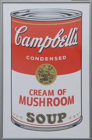 Andy Warhol (After) "Campbell's Soup (cream of mushrooms)" 
serigrafia a colori