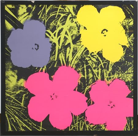 Andy Warhol (After) "Flowers" 
serigrafia a colori stampata in Europa su carta s