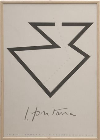 Manifesto serigrafico realizzato per la Galleria il Quadro, Biella con un'opera