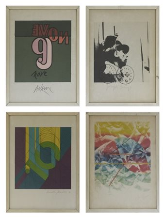 Lotto composto da quattro riproduzioni fotolitografiche (cm 30x23,5) di soggett