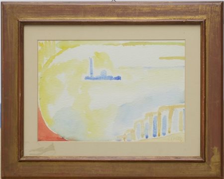 Virgilio Guidi "Senza titolo" 
acquerello su carta
cm 23x33,5
firmato in basso a