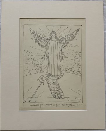 Giorgio de Chirico "...Caddi per adorare ai piedi dell'angelo..." 1941
litografi