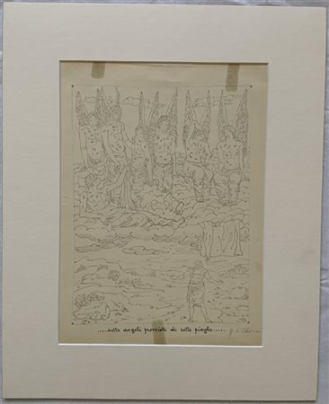 Giorgio de Chirico "...Sette angeli provvisti di sette piaghe..." 1941
litografi