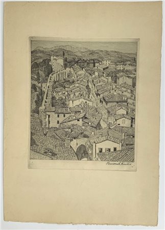 Benvenuto Disertori "Borgo S. Antonio a Perugia" 1912-1913
Acquaforte e bulino
(