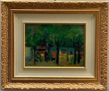 D'Accardi Lotto composto da due oli su tela raffiguranti natura morta e cavallin