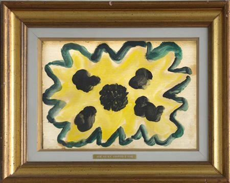 Virgilio Guidi "Architettura cosmica" 1962
olio su cartone telato
cm 24x34. In c