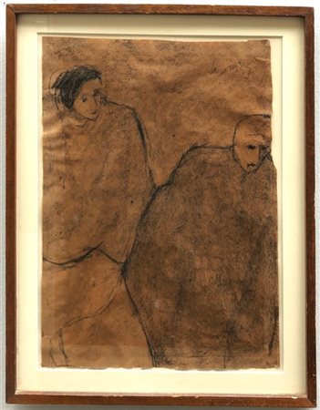 Firma indecifrata
"Senza titolo" 
carboncino su carta
cm 48x36
firmato e datato