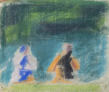 Ennio Morlotti "Senza titolo" 1959
pastello su carta
cm 24x29
Firmato e datato i