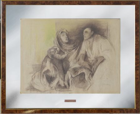 Victor Tischler "Home again" 
tecnica mista su carta
cm 46x60
firmato e titolato