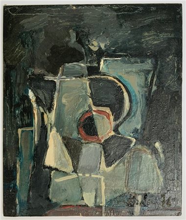 Piero Cividalli "Senza titolo" 1976
olio su cartone telato
cm 23x20
firmato e da