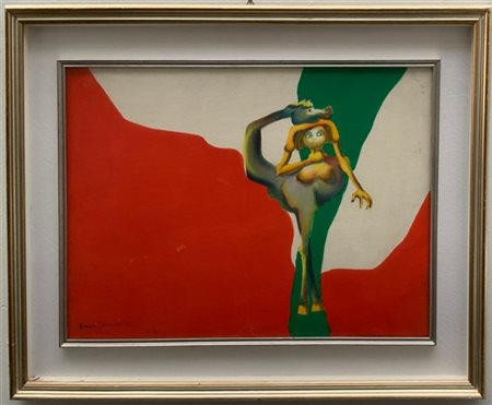 Ernesto Tavernari "Insolubili Soluzioni" 1973
olio su tela
cm 50x70
firmato e da