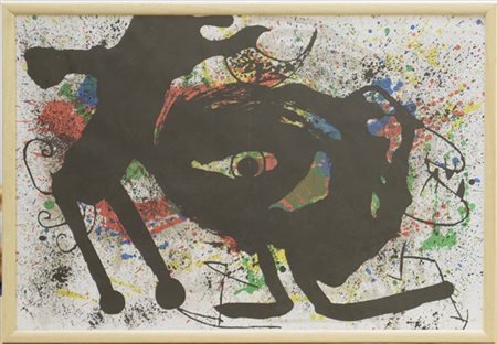 Joan Miró "Senza titolo" 1973
litografia a colori
cm 38x56
Edizione Le Derriere