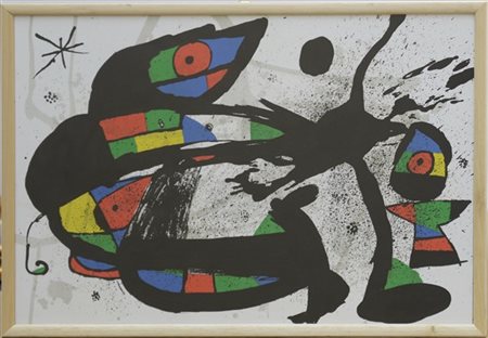 Joan Miró "Senza titolo" 1978
litografia a colori
cm 37,5x55,5
Edizione Le Derri