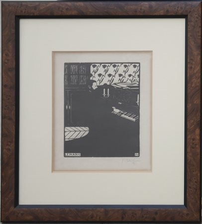 Felix Vallotton "Le Piano" 1896
xilografia
cm 28x23
firmata e numerata 4 a matit