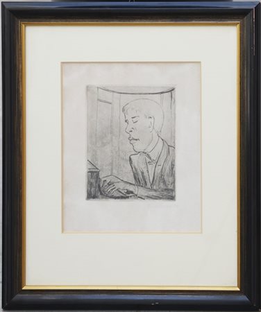 Erich Heckel "The pianist Eduard Erdmann" 1924
puntasecca
(lastra cm 22x17; fogl