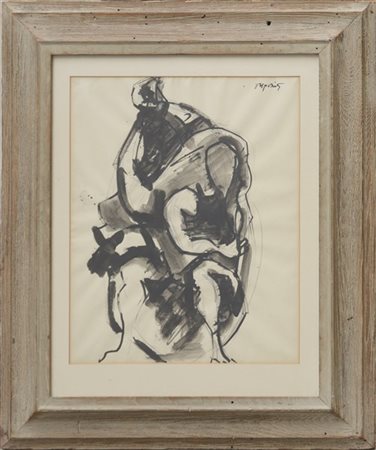 Jacques Lipchitz "Dancer with vails" 1948
china su carta
cm 42x34
firmato in alt