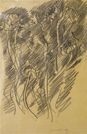 Ennio Morlotti "Girasoli" 1959
matita su carta
cm 45x30
Firmato e datato in bass