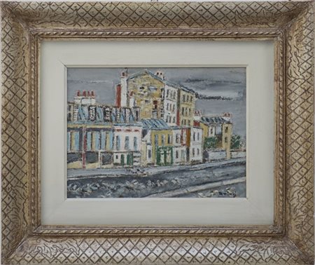 Orfeo Tamburi "Tetti del Rochambeau" 1973
olio su tela
cm 30x41
firmato in basso